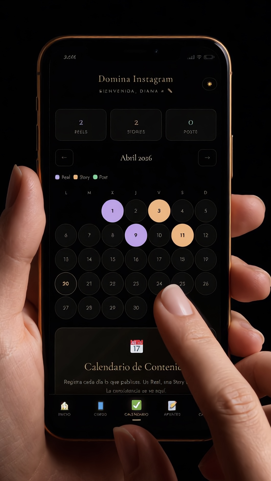 Domina Instagram App - Calendario